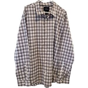 Daniel Hechter Paris Mens XXL Plaid Long‎ Sleeve Button Down Shirt